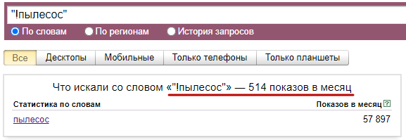 Почему однословный запрос не приносит трафика